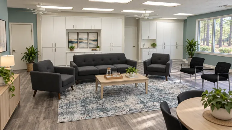 Illustrative treatment setting for Intensive Outpatient Program (IOP) Addiction Treatment