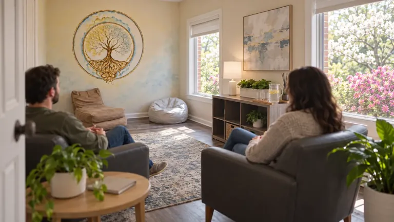 Illustrative treatment setting for Evening Intensive Outpatient Program (IOP) Addiction Treatment Illustrative treatment setting for Evening Intensive Outpatient Program (IOP) Addiction Treatment