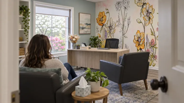 Illustrative treatment setting for Evening Intensive Outpatient Program (IOP) Addiction Treatment Illustrative treatment setting for Evening Intensive Outpatient Program (IOP) Addiction Treatment