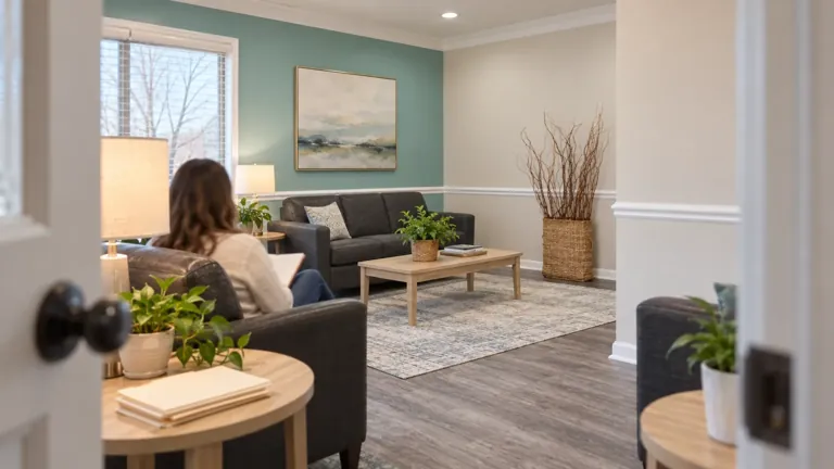 Illustrative treatment setting for Evening Intensive Outpatient Program (IOP) Addiction Treatment