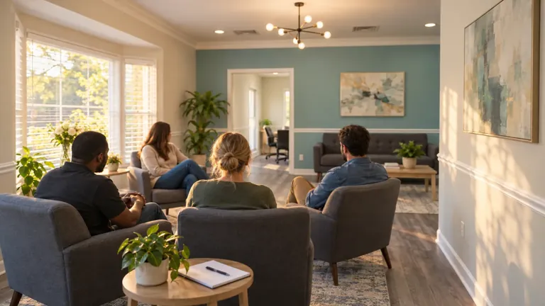 Illustrative treatment setting for Evening Intensive Outpatient Program (IOP) Addiction Treatment Illustrative treatment setting for Evening Intensive Outpatient Program (IOP) Addiction Treatment