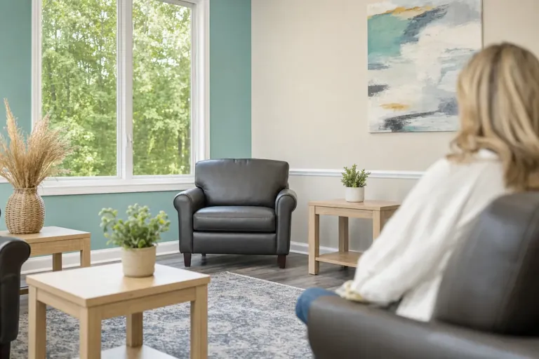 Illustrative treatment setting for Evening Intensive Outpatient Program (IOP) Addiction Treatment Illustrative treatment setting for Evening Intensive Outpatient Program (IOP) Addiction Treatment