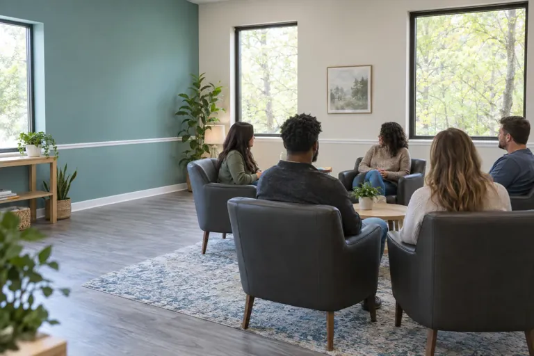Illustrative community scene for Intensive Outpatient Program (IOP): FAQs in Georgia, image 2
