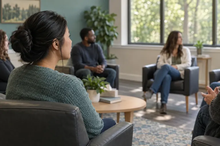 Illustrative community scene for Intensive Outpatient Program (IOP) for Amphetamines Concerns in Georgia, image 2