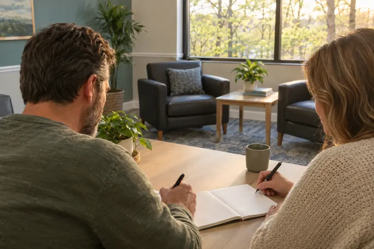 Illustrative community scene for Evening Intensive Outpatient Program (IOP) Addiction Treatment near Alpharetta, GA, image 3 Illustrative community scene for Evening Intensive Outpatient Program (IOP) Addiction Treatment near Alpharetta, GA, image 3