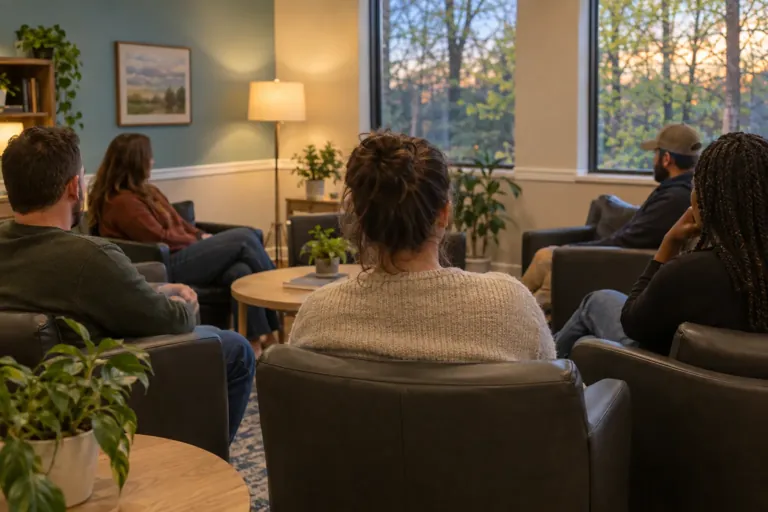 Illustrative community scene for Benzodiazepine Addiction Treatment Illustrative community scene for Benzodiazepine Addiction Treatment