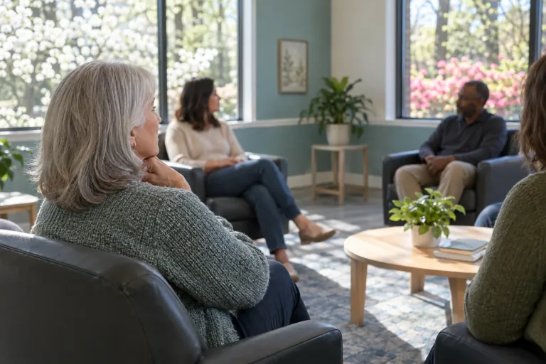 Illustrative community scene for Evening Intensive Outpatient Program (IOP) Addiction Treatment near Macon, GA, image 3 Illustrative community scene for Evening Intensive Outpatient Program (IOP) Addiction Treatment near Macon, GA, image 3