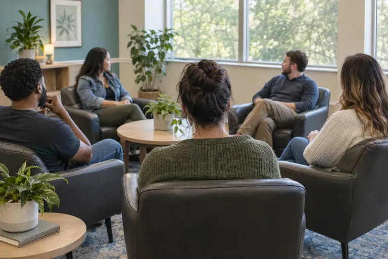 Illustrative community scene for Evening Intensive Outpatient Program (IOP) Support When Panic Attacks Is Present in Georgia, image 3
