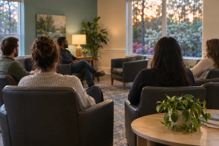Illustrative community scene for Evening Intensive Outpatient Program (IOP) Addiction Treatment near Augusta, GA, image 2 Illustrative community scene for Evening Intensive Outpatient Program (IOP) Addiction Treatment near Augusta, GA, image 2