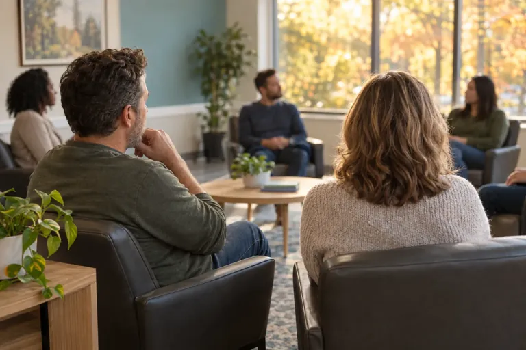 Illustrative community scene for Evening Intensive Outpatient Program (IOP) for Oxycodone Concerns in Georgia, image 3