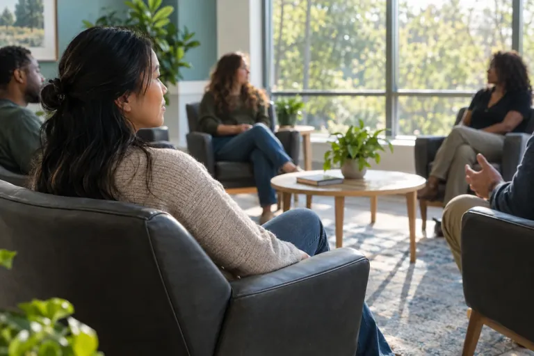 Illustrative community scene for Evening Intensive Outpatient Program (IOP) Addiction Treatment near Covington, GA, image 2 Illustrative community scene for Evening Intensive Outpatient Program (IOP) Addiction Treatment near Covington, GA, image 2