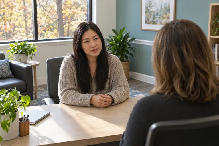 Illustrative community scene for Intensive Outpatient Program (IOP) Addiction Treatment Illustrative community scene for Intensive Outpatient Program (IOP) Addiction Treatment