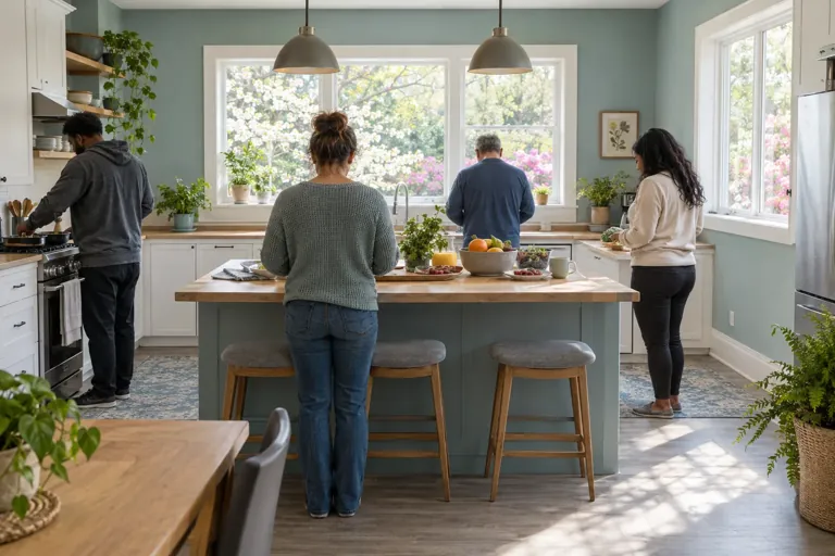 Illustrative community scene for Intensive Outpatient Program (IOP) Addiction Treatment Illustrative community scene for Intensive Outpatient Program (IOP) Addiction Treatment