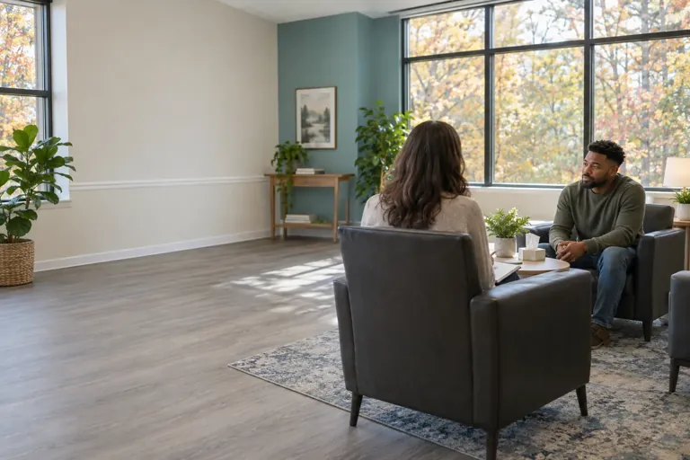 Illustrative community scene for Partial Hospitalization Program (PHP) Addiction Treatment Illustrative community scene for Partial Hospitalization Program (PHP) Addiction Treatment