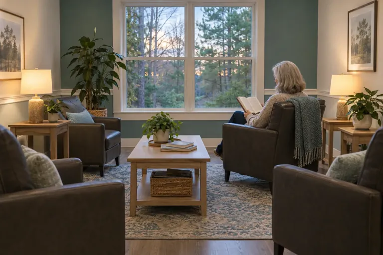 Illustrative community scene for Opioid Addiction Treatment Illustrative community scene for Opioid Addiction Treatment