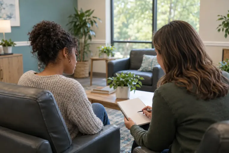 Illustrative community scene for Evening Intensive Outpatient Program (IOP): FAQs
