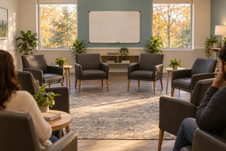 Illustrative community scene for Fentanyl Addiction Treatment Illustrative community scene for Fentanyl Addiction Treatment