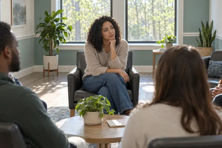 Illustrative community scene for Fentanyl Addiction Treatment Illustrative community scene for Fentanyl Addiction Treatment