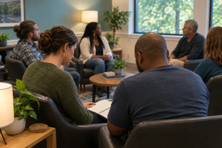 Illustrative community scene for Psychoeducation: In Outpatient Care in Georgia, image 3