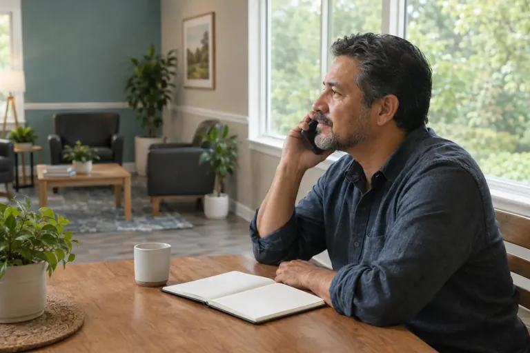 Illustrative community scene for Family Boundaries in Recovery: When to Call Illustrative community scene for Family Boundaries in Recovery: When to Call
