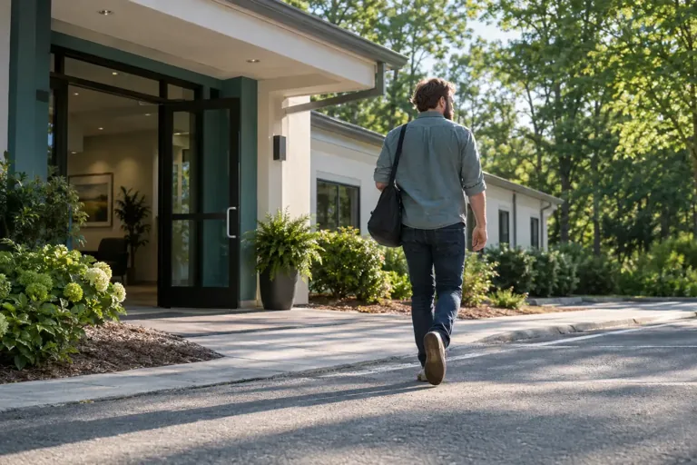 Illustrative community scene for Intensive Outpatient Program (IOP) Addiction Treatment Illustrative community scene for Intensive Outpatient Program (IOP) Addiction Treatment