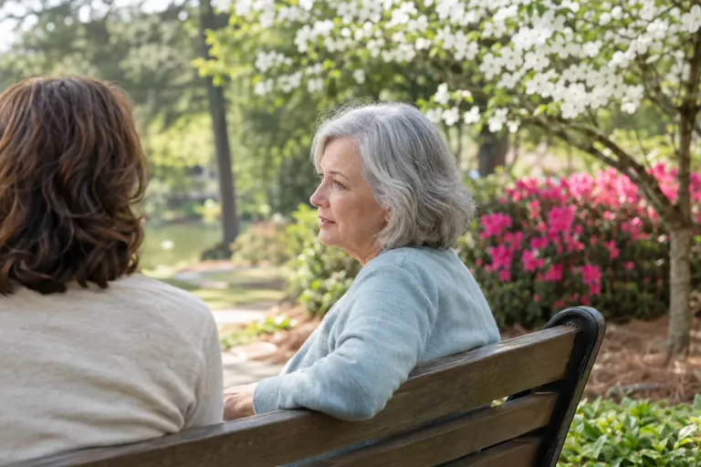 Illustrative community scene for Evening Intensive Outpatient Program (IOP) for Prescription Opioids Concerns
