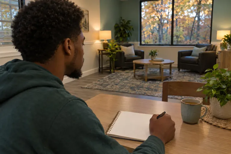 Illustrative community scene for Evening Intensive Outpatient Program (IOP) Support When Depression Is Present Illustrative community scene for Evening Intensive Outpatient Program (IOP) Support When Depression Is Present