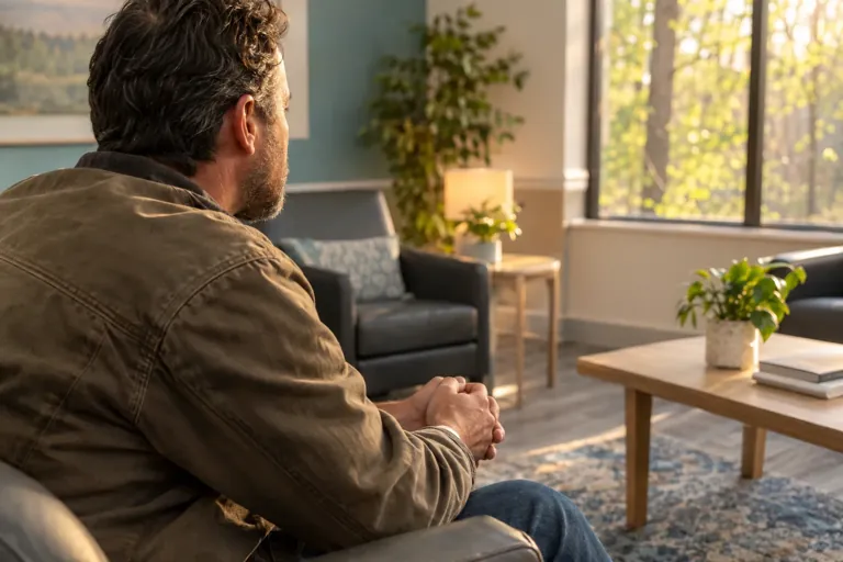 Illustrative community scene for Evening Intensive Outpatient Program (IOP) Support When Obsessive-Compulsive Disorder Is Present Illustrative community scene for Evening Intensive Outpatient Program (IOP) Support When Obsessive-Compulsive Disorder Is Present