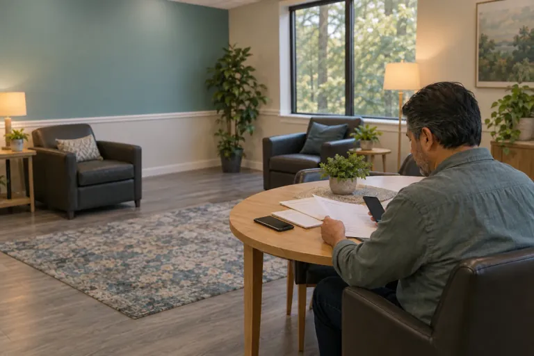 Illustrative community scene for Intensive Outpatient Program (IOP) Addiction Treatment Illustrative community scene for Intensive Outpatient Program (IOP) Addiction Treatment