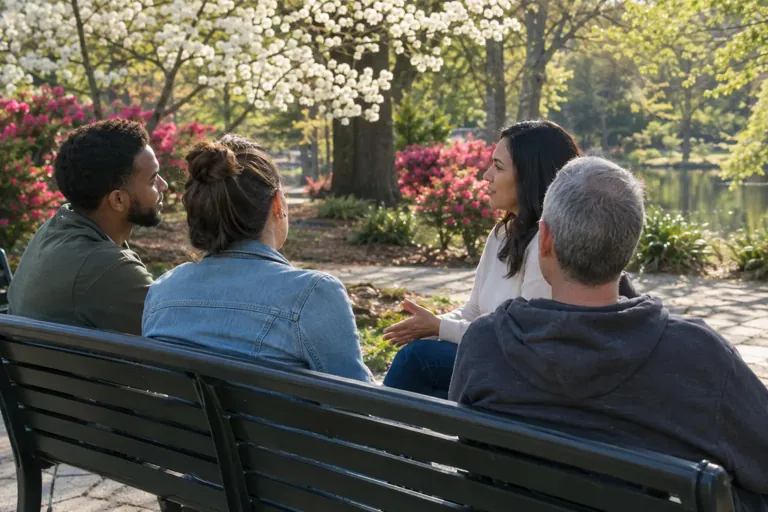 Illustrative community scene for Alprazolam (Xanax): When to Seek Help in Georgia, image 5 Illustrative community scene for Alprazolam (Xanax): When to Seek Help in Georgia, image 5