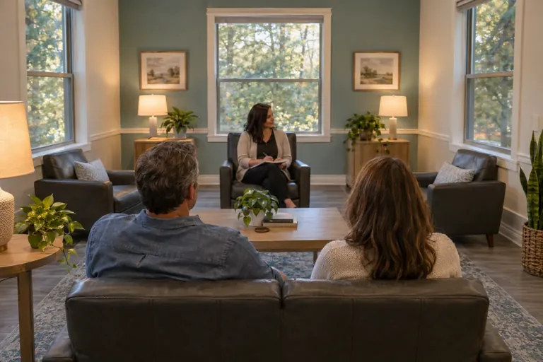 Illustrative community scene for Fentanyl Addiction Treatment Illustrative community scene for Fentanyl Addiction Treatment