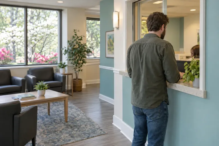 Illustrative community scene for Polysubstance Use Addiction Treatment