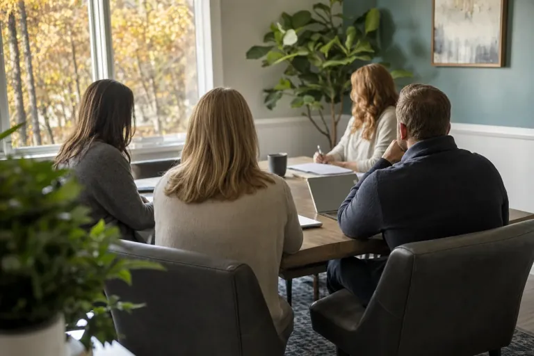 Illustrative community scene for About Outpatient Addiction and Mental Health Care in Georgia, image 2