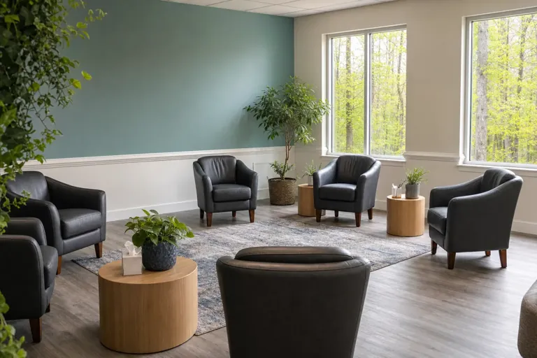 Illustrative community scene for Prescription Opioid Addiction Treatment Illustrative community scene for Prescription Opioid Addiction Treatment