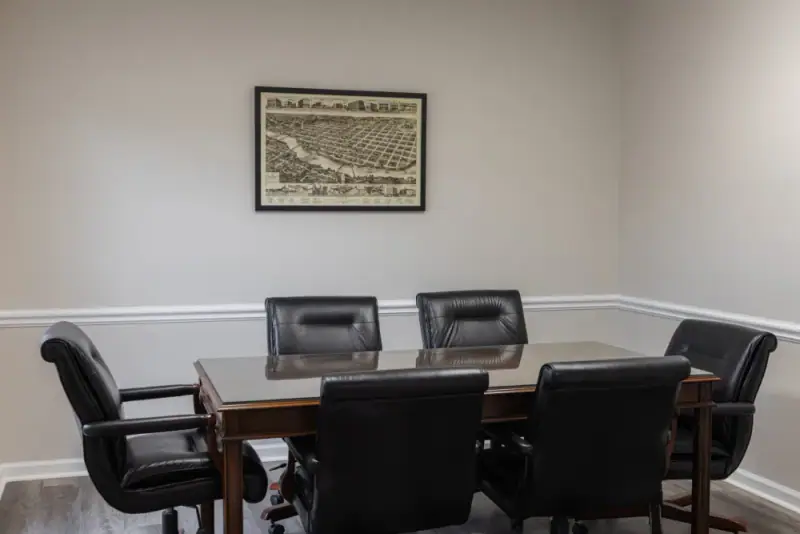 Comfortable group room inside River City Recovery